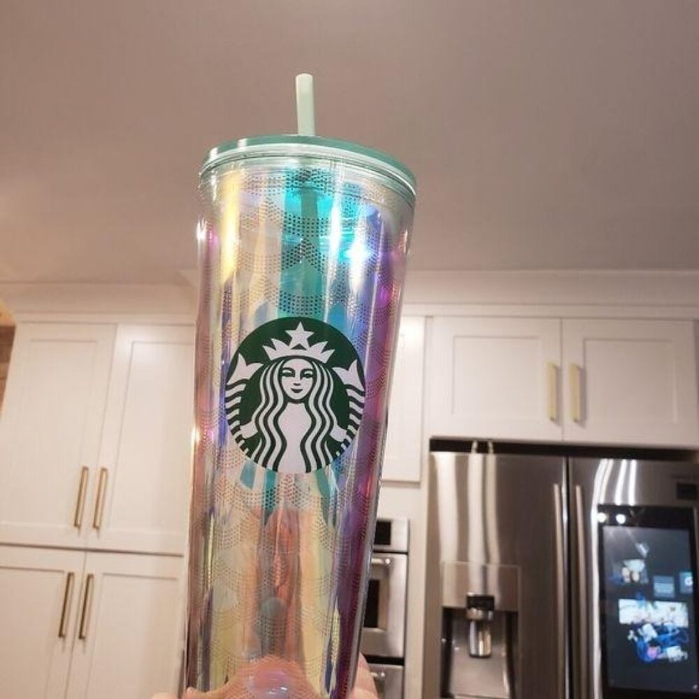 Starbucks Iridescent 24 Oz Cold Cup Tumbler With Straw - Picture 2 of 10